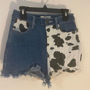 Menin Women's Size 25 Cow Denim Shorts